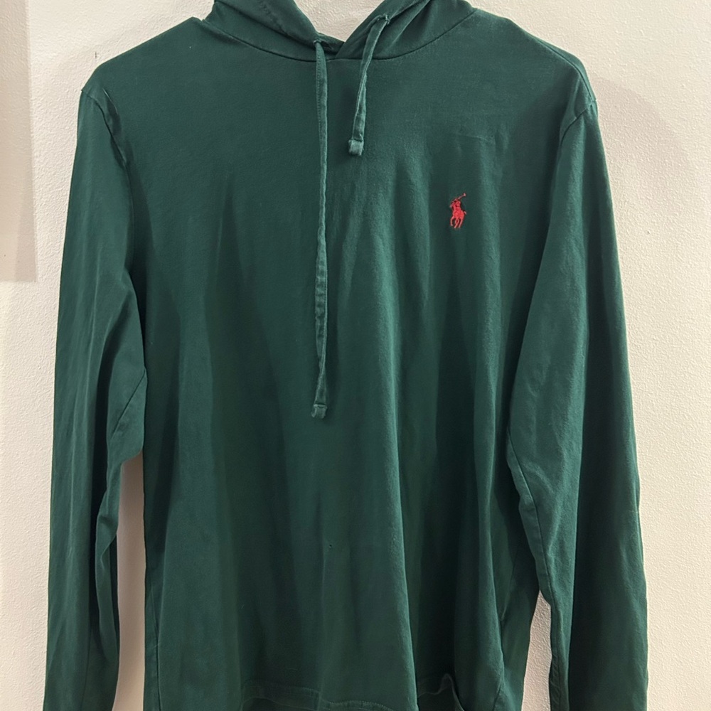 Polo by Ralph Lauren Green Hoodie with Red Pony Logo